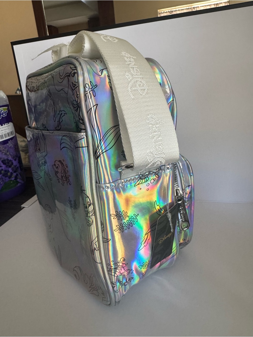 Disney The Little Mermaid Holographic BuckleDown Crossbody Bag - Picture 4 of 8